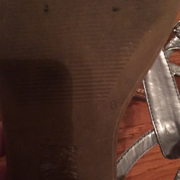 Silver Metallic Sandals - Picture 2 of 4